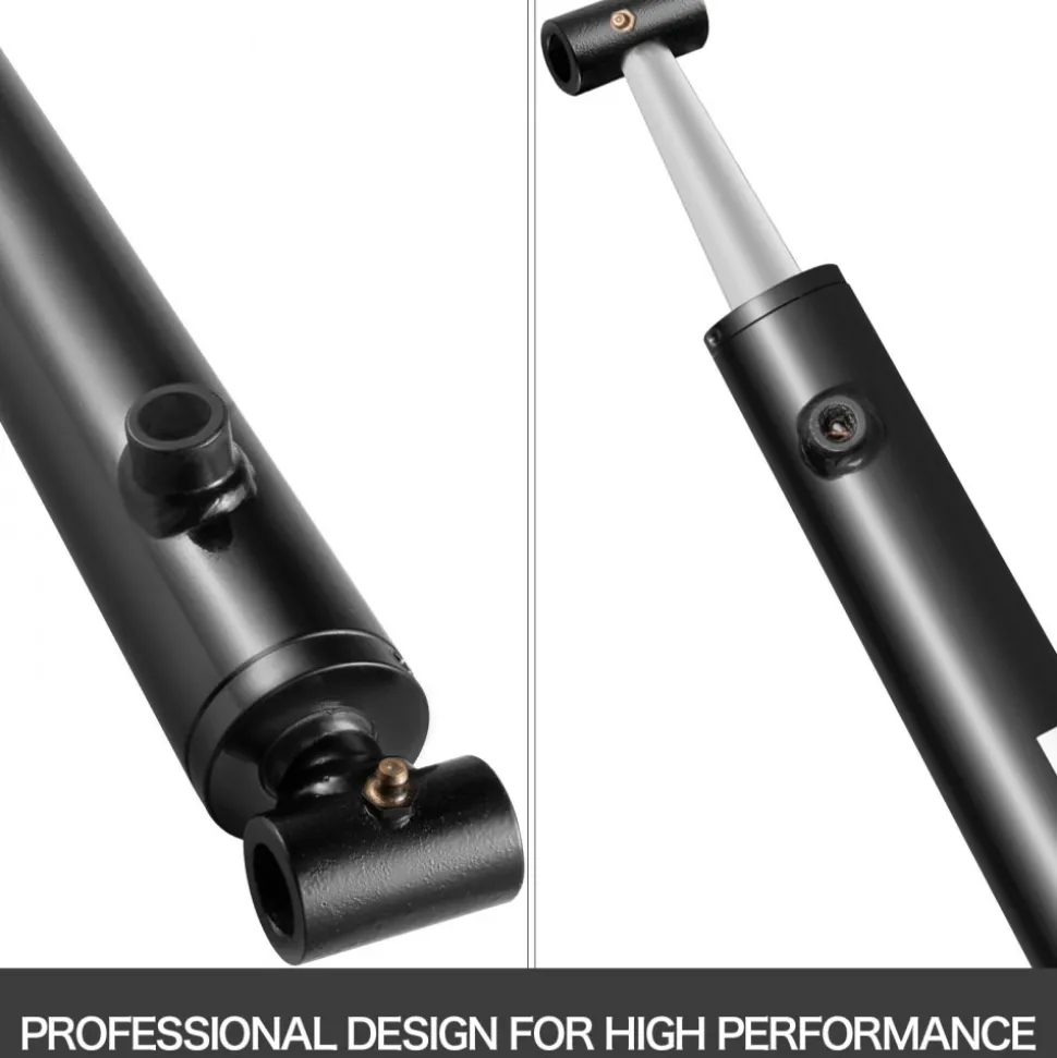 VEVOR Hydraulic Cylinder 2" Bore 36" Stroke Hydraulic Ram Cylinder 3000psi Hydraulic Cylinders Welded Double Acting Cross Tube SAE6 Port Hydraulic Lifting Cylinder (2 X 36)