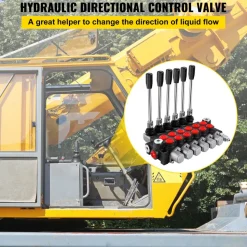VEVOR Hydraulic Directional Control Valve, 1 Spool Hydraulic Spool Valve, 21 GPM Hydraulic Loader Valve, 3625 PSI Directional Control Valve, Hydraulic Valves And Controls For Tractors Loaders Tanks