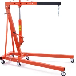 VEVOR Hydraulic Engine Hoist with Lever, 2 Ton/4400 LBS Heavy-duty Cherry Picker Shop Crane, Foldable Engine Crane and Engine Hoist leveler for Auto Repair, Motors, Weights Lifting, Loading