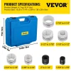 VEVOR Hydraulic Exhaust Pipe Expander, 1-5/8" to 4-1/4" size, 10 T Manual Hydraulic Pipe Stretcher with 4 Dies and 2 Storing Case for Copper, Aluminum Tubes in Car Repairing