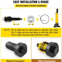 VEVOR Hydraulic Exhaust Pipe Expander, 1-5/8