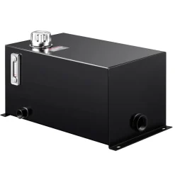VEVOR Hydraulic Fluid Tank 10 Gal Fuel Tank Heavy Duty Hydraulic Steel Tank Reservoir, Gasoline Transfer Tanks, Hydraulic Reservoir with Strainer Tank Gauge Filter Breather Cap for Tractors & Trucks