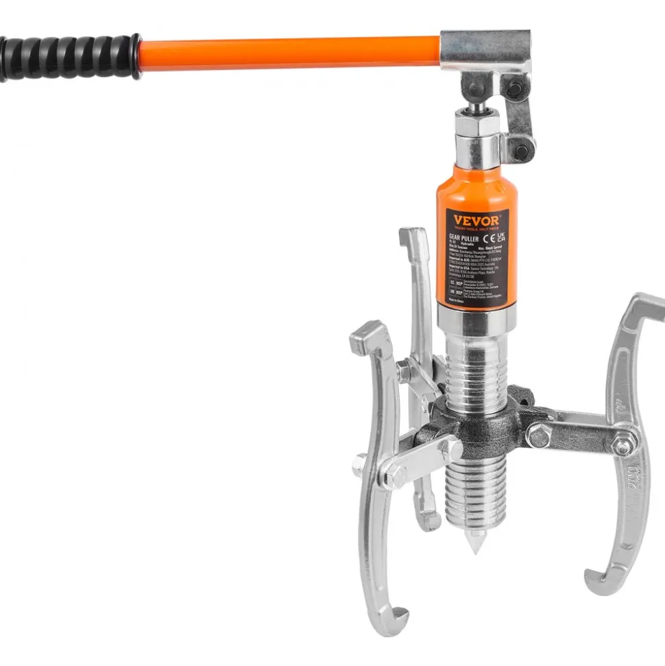 VEVOR Hydraulic Gear Puller, 5 Ton Max Capacity Wheel Bearing Pulling Separator, 2 or 3 Jaws Puller, Vertically and Horizontally, 8" Jaw Hydraulic Puller with Case for Pulling Hubs