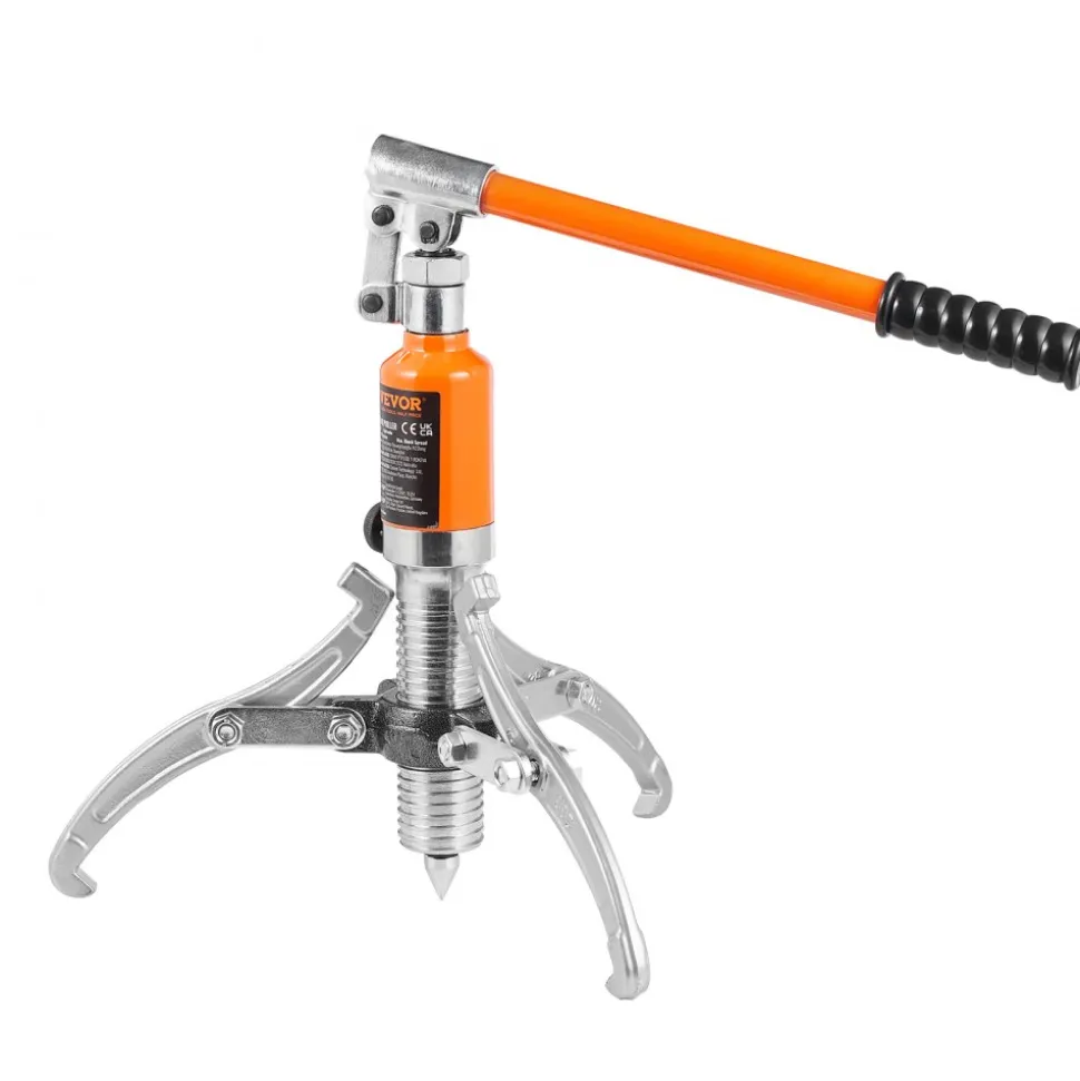 VEVOR Hydraulic Gear Puller, 5 Ton Max Capacity Wheel Bearing Pulling Separator, 2 or 3 Jaws Puller, Vertically and Horizontally, 8" Jaw Hydraulic Puller with Case for Pulling Hubs