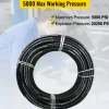 VEVOR Hydraulic Hose 328 Feet Rubber Hydraulic Hoses with 2 High-Tensile Steel Wire Braid, Inner Diameter 3/8 Inch, 5000 PSI Max, Bulk Hydraulic Hose -40 °F to 250 °F, Hydraulic Oil Flexible Hose