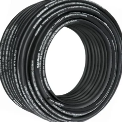 VEVOR Hydraulic Hose 328 Feet Rubber Hydraulic Hoses with 2 High-Tensile Steel Wire Braid, Inner Diameter 3/8 Inch, 5000 PSI Max, Bulk Hydraulic Hose -40 °F to 250 °F, Hydraulic Oil Flexible Hose