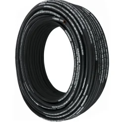 VEVOR Hydraulic Hose 328 Feet Rubber Hydraulic Hoses with 2 High-Tensile Steel Wire Braid, Inner Diameter 3/8 Inch, 5000 PSI Max, Bulk Hydraulic Hose -40 °F to 250 °F, Hydraulic Oil Flexible Hose