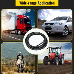 VEVOR Hydraulic Hose 50 Feet Rubber Hydraulic Hoses with 2 High-Tensile Steel Wire Braid, Inner Diameter 1/2 Inch, 5000 PSI Max, Bulk Hydraulic Hose -40 °F to 250 °F, Hydraulic Oil Flexible Hose