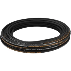 VEVOR Hydraulic Hose 3/4 inch x 50 ft, Coiled Hydraulic Hose 3120 PSI, Rubber Hydraulic Hose with 2 High-Tensile Steel Wire Braid, Bulk Hydraulic Hose -20℃ to 140℃, Hydraulic Oil Flexible Hose