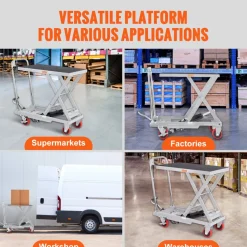 VEVOR Hydraulic Lift Table Cart, 500lbs Capacity 28.5