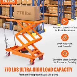 VEVOR Hydraulic Lift Table Cart, 770lbs Capacity 59