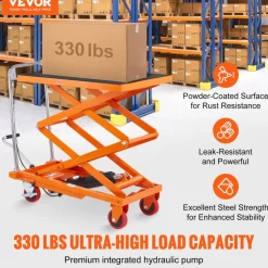 VEVOR Hydraulic Lift Table Cart, 330lbs Capacity 50