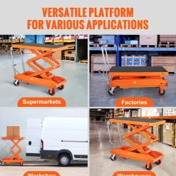 VEVOR Hydraulic Lift Table Cart, 1760lbs Capacity 59