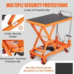 VEVOR Hydraulic Lift Table Cart, 330lbs Capacity 28.5