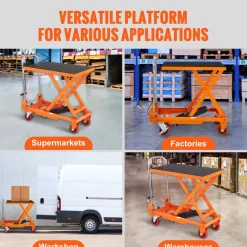 VEVOR Hydraulic Lift Table Cart, 330lbs Capacity 28.5