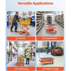 VEVOR Hydraulic Lift Table, 500 lbs Capacity, 47.2