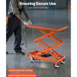 VEVOR Hydraulic Lift Table, 500 lbs Capacity, 47.2