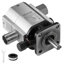 VEVOR Hydraulic Log Splitter Pump, 11GPM, 2 Stage 3000PSI Wood Log Splitter Pump, 1'' Inlet 1/2'' NPT Outlet 3600 RPM Aluminum Hydraulic Gear Pump, for Small Engine Mounting Log Splitters Snowplow