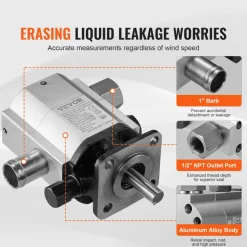 VEVOR Hydraulic Log Splitter Pump, 16GPM, 2 Stage 4000PSI Wood Log Splitter Pump, 1'' Inlet 1/2'' NPT Outlet 3600 RPM Aluminum Hydraulic Gear Pump, for Small Engine Mounting Log Splitters Snowplow