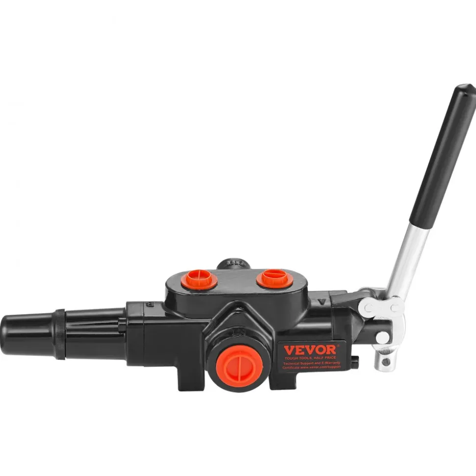 VEVOR Hydraulic Log Splitter Valve 1 Spool, 25 GPM Hydraulic Directional Control Valve, 3626PSI Hydraulic Loader Valve, Hydraulic Joystick Control Valve for Small Tractors, Loaders, Log Splitter