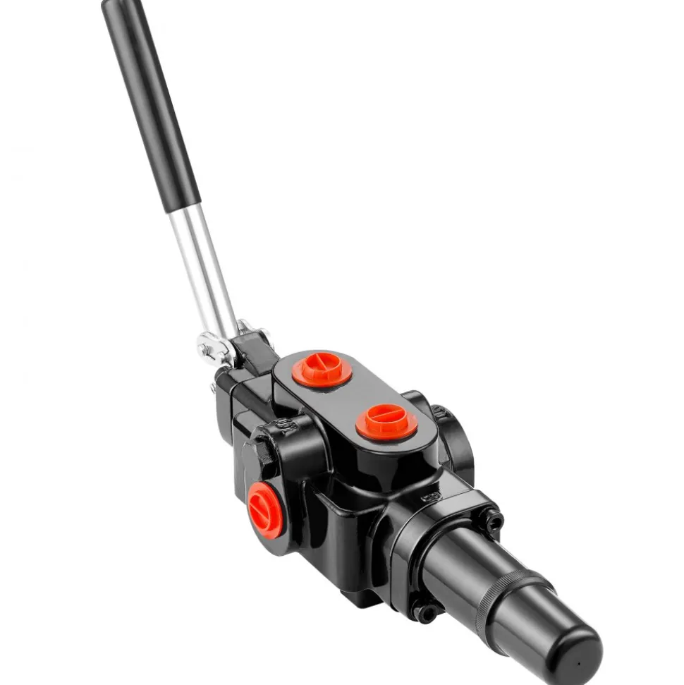 VEVOR Hydraulic Log Splitter Valve 1 Spool, 25 GPM Hydraulic Directional Control Valve, 3626PSI Hydraulic Loader Valve, Hydraulic Joystick Control Valve for Small Tractors, Loaders, Log Splitter