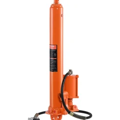 VEVOR Hydraulic Long Ram Jack, 8 Ton Engine Hoist Cylinder with Air Pump and Single Piston Pump, Hydraulic Ram Cylinder Clevis Base for Engine Lift Hoists, Garage/Shop Cranes, Mechanical, Farm
