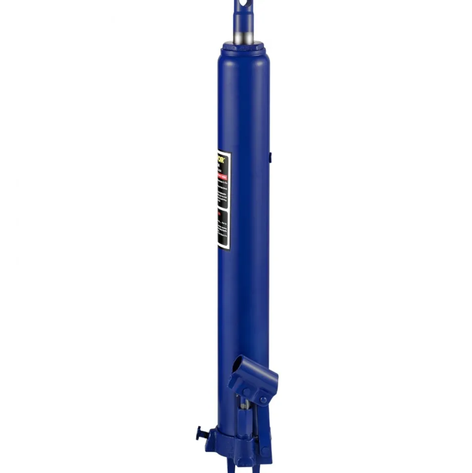 VEVOR Hydraulic Long Ram Jack, 8 Tons/17363 lbs Capacity, with Single Piston Pump and Clevis Base, Manual Cherry Picker with Handle, for Garage/Shop Cranes, Engine Lift Hoist, Blue