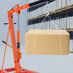 VEVOR Hydraulic Long Ram Jack, 4 Ton Engine Hoist Cylinder with Single Piston Pump And Flat Base, Hydraulic Ram Cylinder for Engine Lift Hoists, Hydraulic Garage/Shop Cranes, Mechanical, Farm