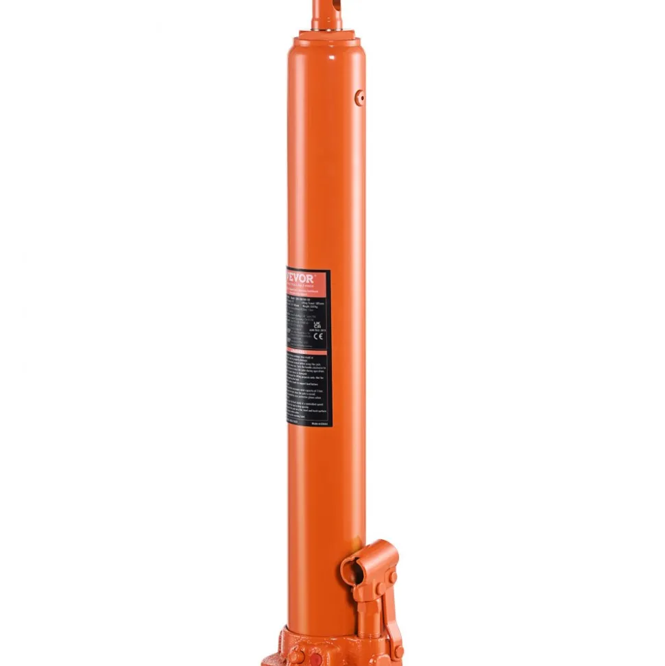 VEVOR Hydraulic Long Ram Jack, 4 Ton Engine Hoist Cylinder with Single Piston Pump And Flat Base, Hydraulic Ram Cylinder for Engine Lift Hoists, Hydraulic Garage/Shop Cranes, Mechanical, Farm