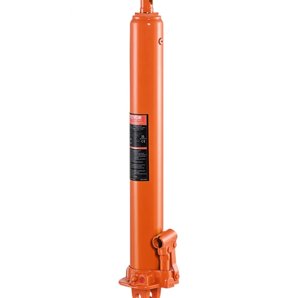 VEVOR Hydraulic Long Ram Jack, 8 Ton Engine Hoist Cylinder with Single Piston Pump And Clevis Base, Hydraulic Ram Cylinder for Engine Lift Hoists, Hydraulic Garage/Shop Cranes, Mechanical, Farm