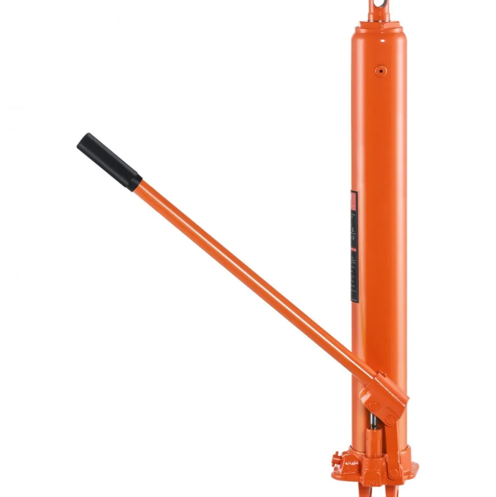 VEVOR Hydraulic Long Ram Jack, 8 Ton Engine Hoist Cylinder with Single Piston Pump And Clevis Base, Hydraulic Ram Cylinder for Engine Lift Hoists, Hydraulic Garage/Shop Cranes, Mechanical, Farm