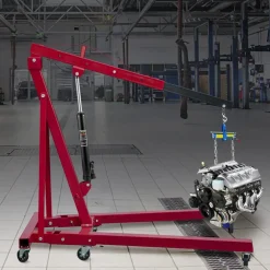 VEVOR Hydraulic Long Ram Jack, 3 Tons/6600 lbs Capacity, with Single Piston Pump and Clevis Base, Manual Cherry Picker with Handle, for Garage/Shop Cranes, Engine Lift Hoist, Black