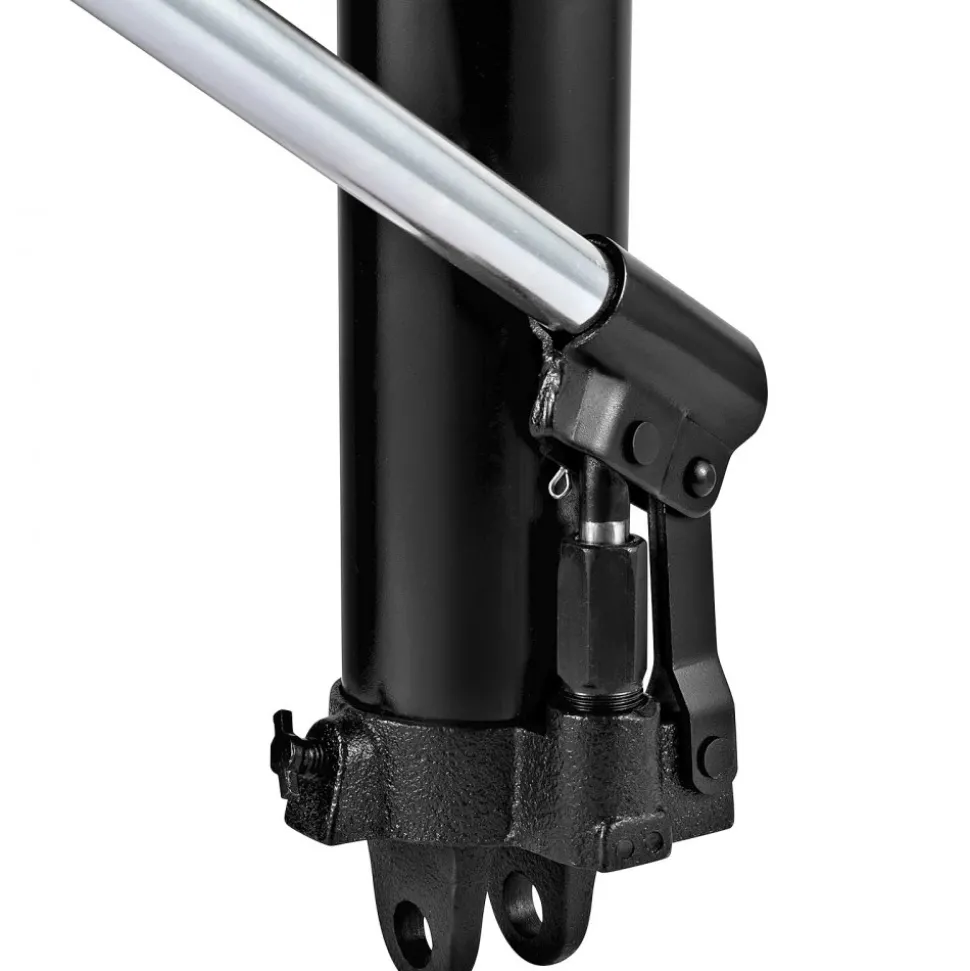 VEVOR Hydraulic Long Ram Jack, 3 Tons/6600 lbs Capacity, with Single Piston Pump and Clevis Base, Manual Cherry Picker with Handle, for Garage/Shop Cranes, Engine Lift Hoist, Black