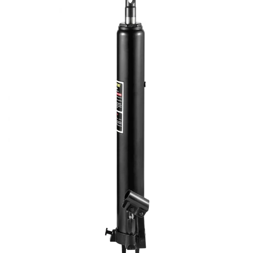 VEVOR Hydraulic Long Ram Jack, 3 Tons/6600 lbs Capacity, with Single Piston Pump and Clevis Base, Manual Cherry Picker with Handle, for Garage/Shop Cranes, Engine Lift Hoist, Black