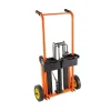 VEVOR Hydraulic Material Lift Winch Stacker, 450 lbs Load Capacity, Pallet Truck Dolly with Fork Lift Table, 39.4 Inches Max Lifting Height, Foldable & Portable Pallet Jack Table Cart, Orange & Black