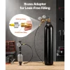VEVOR Hydraulic Nitrogen Accumulator Charging Kit, All-in-One Nitrogen Fill Kit, Pressure Test System with 3 Gauges (1500, 4000, 6000 PSI), 6 Adapters Couplings, 1 Gas Hose, 1 Valve, 1 CGA580 Adapter