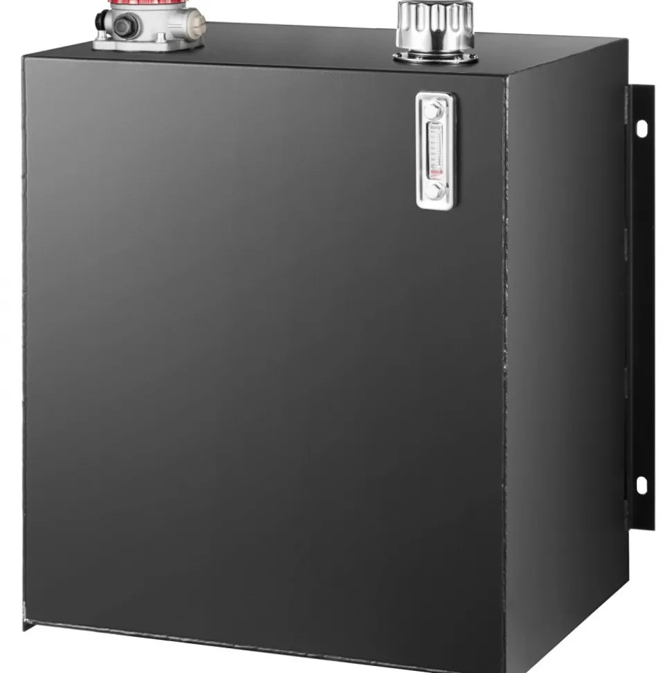 VEVOR Hydraulic Oil Tanks 25Gal Fuel Tank Heavy Duty Hydraulic Steel Tank Reservoir, Gasoline Transfer Tanks, Hydraulic Reservoir with Strainer Temp Gauge Filter Breather Cap for Tractors & Trucks