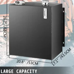 VEVOR Hydraulic Oil Tanks 25Gal Fuel Tank Heavy Duty Hydraulic Steel Tank Reservoir, Gasoline Transfer Tanks, Hydraulic Reservoir with Strainer Temp Gauge Filter Breather Cap for Tractors & Trucks