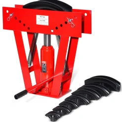 VEVOR Hydraulic Pipe Bender, 16 Ton Manual Copper Exhaust Pipe Bending Machine with 8 Dies (1/2