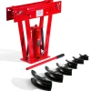 VEVOR Hydraulic Pipe Bender, 12 Ton Manual Copper Exhaust Pipe Bending Machine with 6 Dies (1/2" - 2") and 90 - 180° Adjustable Rollers, Heavy-Duty Pipe Tube Bender for Piping Railing Construction