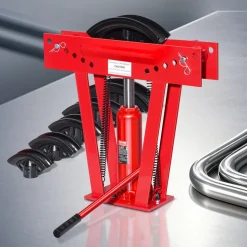 VEVOR Hydraulic Pipe Bender, 12 Ton Manual Copper Exhaust Pipe Bending Machine with 6 Dies (1/2