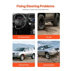 VEVOR Hydraulic Power Steering Rack and Pinion, Steering Rack and Pinion Assembly with Dust Boot, Compatible with 2004-2006 Lexus RX330, 2007-2009 Lexus RX350, 2001-2007 Toyota Highlander