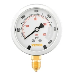 VEVOR Hydraulic Pressure Test Kit, 250/400/600bar, 3 Gauges 11 Test Couplings 3 Test Hoses, Excavator Hydraulic Test Gauge Set with Portable Carrying Case for Excavator Tractors Construction Machinery