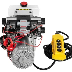 VEVOR Hydraulic Pump Double Acting Hydraulic Power Unit Double Solenoid Hydraulic Power Pack 12V DC Hydraulic Power Pump with 4.5Liter Reservoir for Dump Trailer Car Lifting