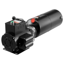 VEVOR Hydraulic Pump Power Unit, AC 220V, 10 Quart Single Acting Hydraulic Unit, 6.3 L/min Oil Flow, Max Discharge Pressure 22 MPa for Dump Truck, Auto Repair Garage, Car Lifting Platforms, Black
