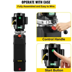 VEVOR Hydraulic Pump 2950 PSI 60HZ Hydraulic Power Unit 3 HP 220V Hydraulic Power Pack for 2 & 4 Post Lifts Car Lift Hydraulic Power Unit with 3.5 Gallon Reservoir