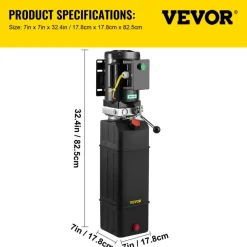 VEVOR Hydraulic Pump 2950 PSI 60HZ Hydraulic Power Unit 3 HP 220V Hydraulic Power Pack for 2 & 4 Post Lifts Car Lift Hydraulic Power Unit with 3.5 Gallon Reservoir