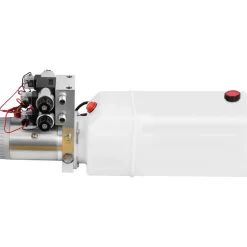 VEVOR Hydraulic Pump, 8 Quart/2 Gal Double Acting Dump Trailer Pump DC 12V, 3200 PSI Max Relief Pressure, Electric Hydraulic Power Unit for Dump Trailer Car Lifting (with 4pcs SAE #6 Connectors)