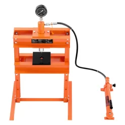 VEVOR Hydraulic Shop Press, 10 T H-Frame Shop Press with Press Plate & H-shaped Base, Stable Garage Floor Adjustable Hydraulic Press with Relief Valve, Fit for Bending, Straightening & Stamping