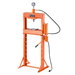 VEVOR Hydraulic Shop Press, 20 T H-Frame Pneumatic Shop Press with Press Plate, Stable Garage Floor Adjustable Hydraulic Press with Triangular Support, Fit for Bending, Straightening & Stamping